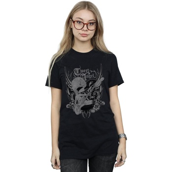 Abbigliamento Donna T-shirts a maniche lunghe Dessins Animés Tweety Pie Rock Nero