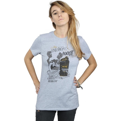 Abbigliamento Donna T-shirts a maniche lunghe Dessins Animés Taz Energy Boost Grigio