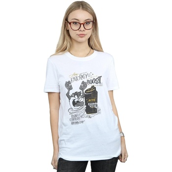 Abbigliamento Donna T-shirts a maniche lunghe Dessins Animés Taz Energy Boost Bianco