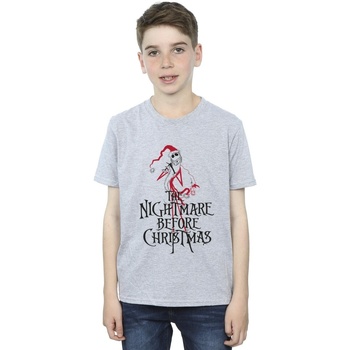Abbigliamento Bambino T-shirt maniche corte Disney The Nightmare Before Christmas Santa Grigio