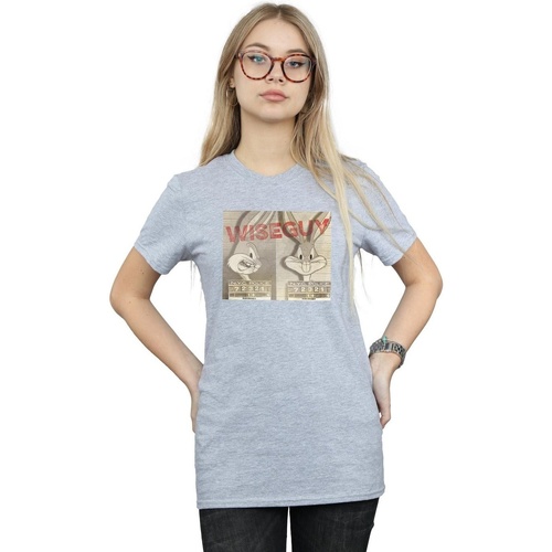 Abbigliamento Donna T-shirts a maniche lunghe Dessins Animés Wise Guy Grigio