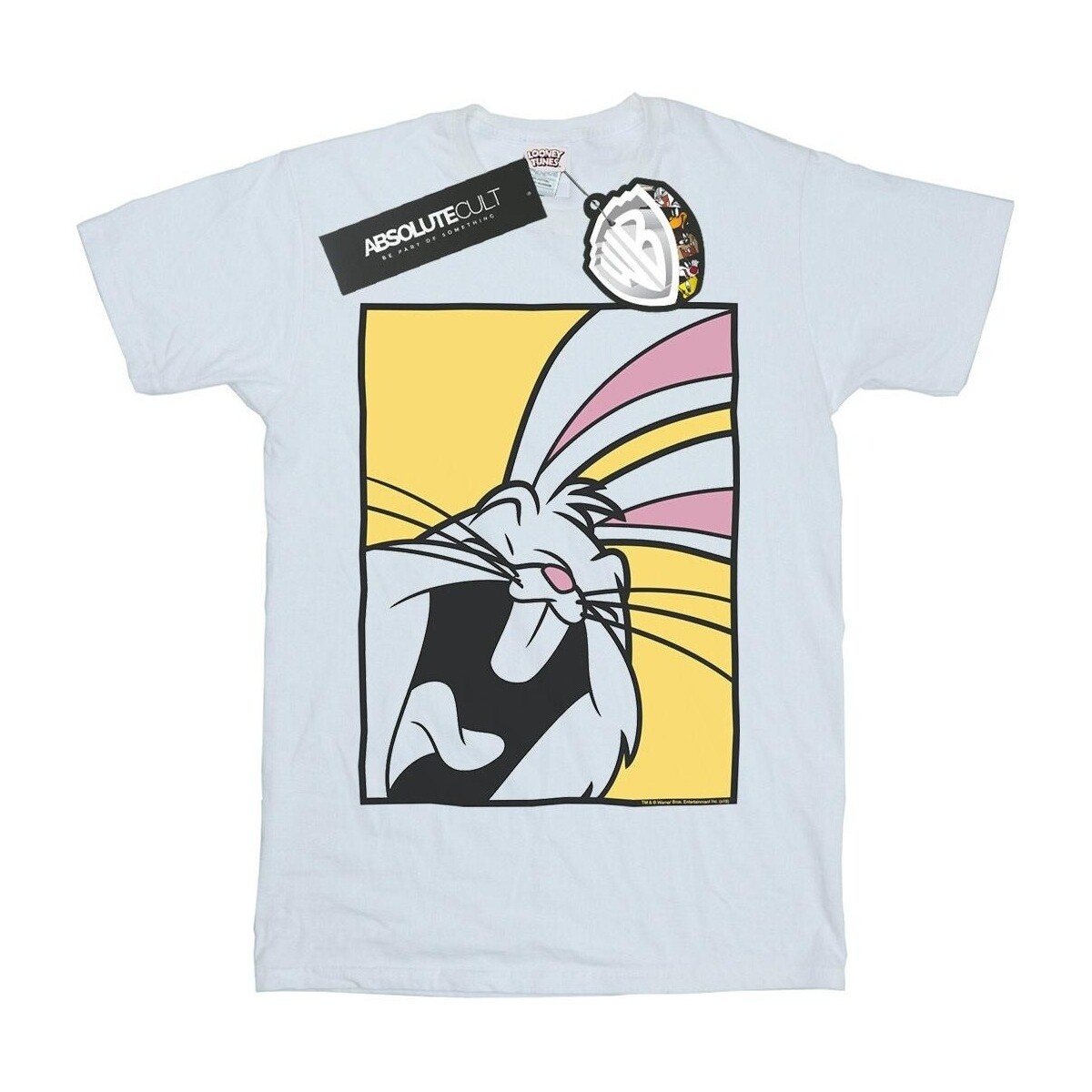Abbigliamento Donna T-shirts a maniche lunghe Dessins Animés Bugs Bunny Laughing Bianco