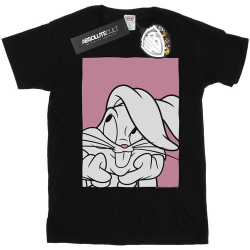 Abbigliamento Donna T-shirts a maniche lunghe Dessins Animés Bugs Bunny Adore Nero