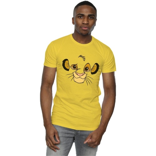 Abbigliamento Uomo T-shirts a maniche lunghe Disney The Lion King Simba Face Multicolore