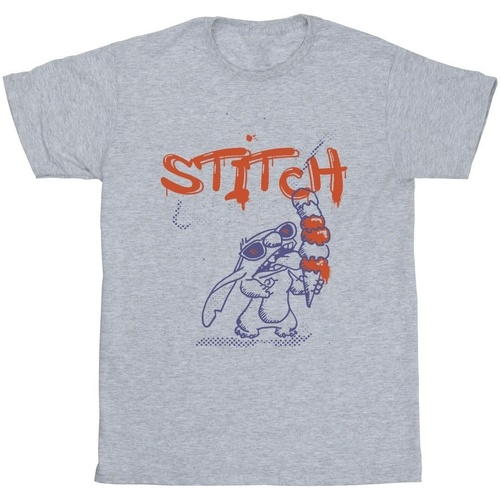 Abbigliamento Uomo T-shirts a maniche lunghe Disney Lilo & Stitch Ice Creams Grigio