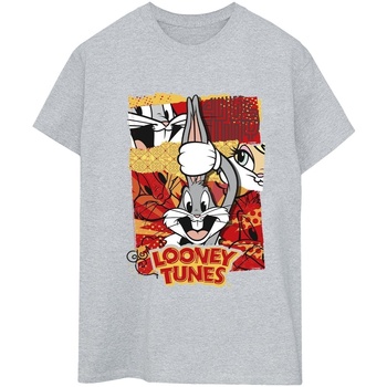 Abbigliamento Donna T-shirts a maniche lunghe Dessins Animés Bugs Rabbit Comic New Year Grigio