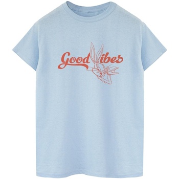 Abbigliamento Donna T-shirts a maniche lunghe Dessins Animés BI33210 Blu