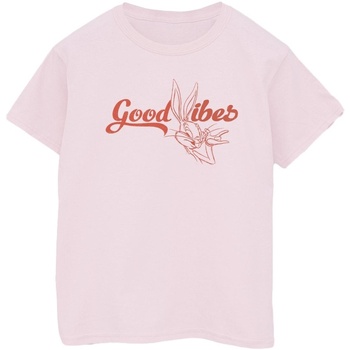 Abbigliamento Donna T-shirts a maniche lunghe Dessins Animés Bugs Bunny Good Vibes Rosso