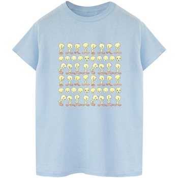 Abbigliamento Donna T-shirts a maniche lunghe Dessins Animés Tweety Repeat Blu