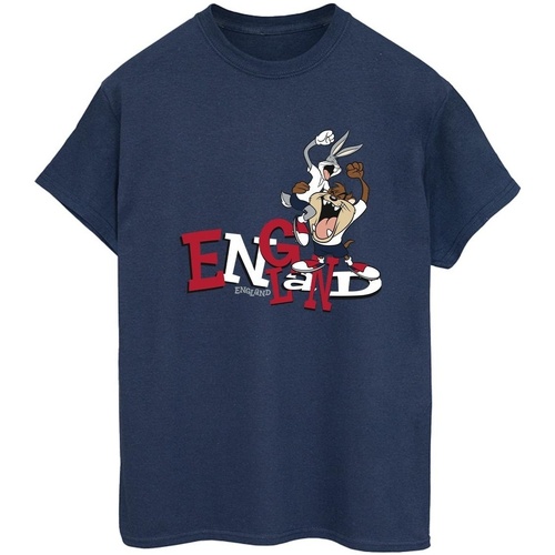 Abbigliamento Donna T-shirts a maniche lunghe Dessins Animés Bugs & Taz England Blu
