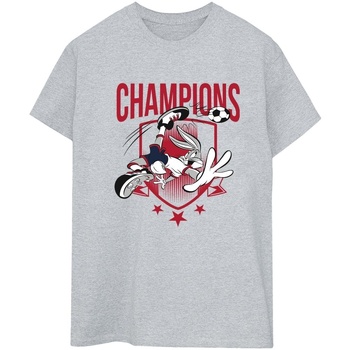 Abbigliamento Donna T-shirts a maniche lunghe Dessins Animés Bugs Bunny Champions Grigio