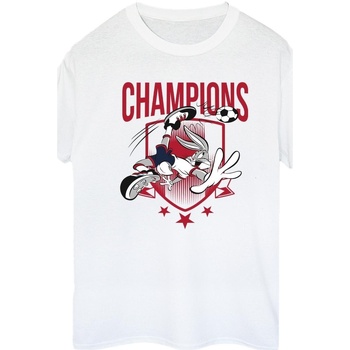 Abbigliamento Donna T-shirts a maniche lunghe Dessins Animés Bugs Bunny Champions Bianco