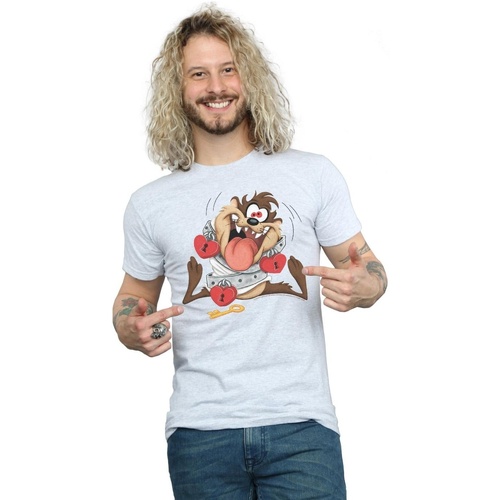 Abbigliamento Uomo T-shirts a maniche lunghe Dessins Animés Taz Valentine's Day Madly In Love Grigio