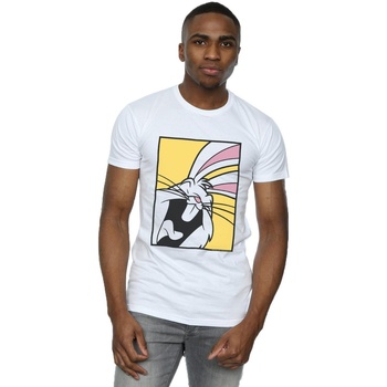 Abbigliamento Uomo T-shirts a maniche lunghe Dessins Animés Bugs Bunny Laughing Bianco