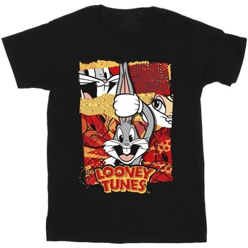 Abbigliamento Uomo T-shirts a maniche lunghe Dessins Animés Bugs Rabbit Comic New Year Nero