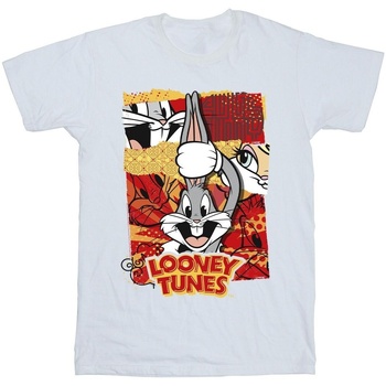 Abbigliamento Uomo T-shirts a maniche lunghe Dessins Animés Bugs Rabbit Comic New Year Bianco