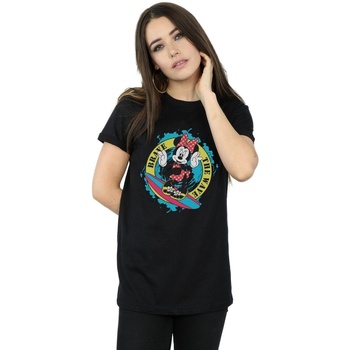 Abbigliamento Donna T-shirts a maniche lunghe Disney Minnie Mouse Brave The Wave Nero