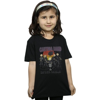 Abbigliamento Bambina T-shirts a maniche lunghe Disney Cantina Spaceport Nero
