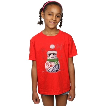 Abbigliamento Bambina T-shirts a maniche lunghe Disney Stormtrooper Up To Snow Good Rosso