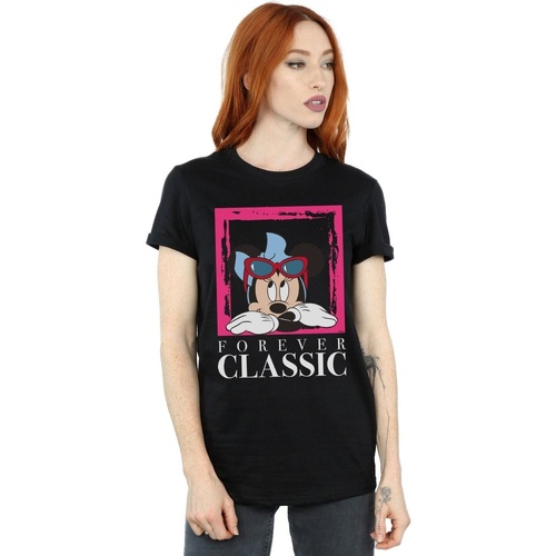 Abbigliamento Donna T-shirts a maniche lunghe Disney Minnie Mouse Forever Classic Nero