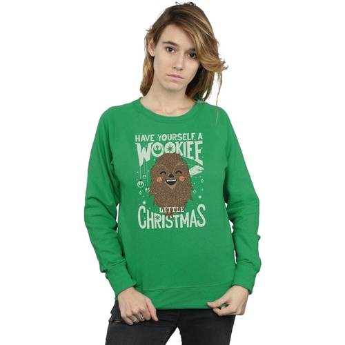 Abbigliamento Donna Felpe Disney Wookiee Little Christmas Verde