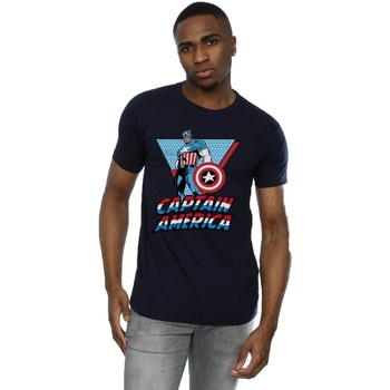 Abbigliamento Uomo T-shirts a maniche lunghe Marvel Captain America Triangle Blu