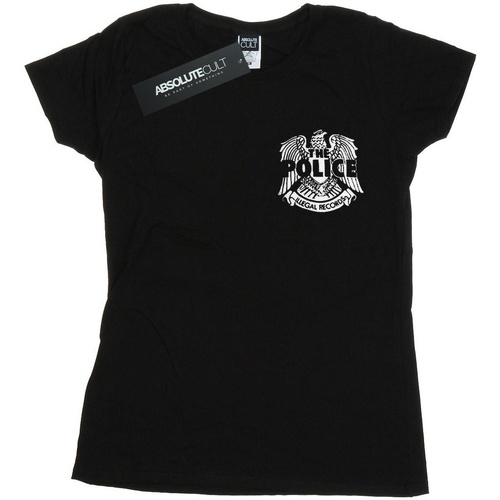 Abbigliamento Donna T-shirts a maniche lunghe The Police Illegal Records Eagle Chest Nero