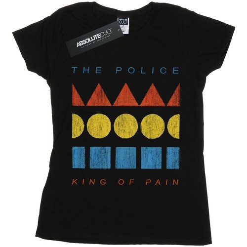 Abbigliamento Donna T-shirts a maniche lunghe The Police King Of Pain Nero