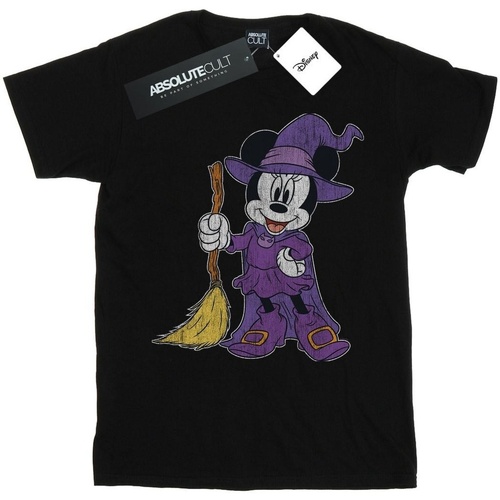 Abbigliamento Donna T-shirts a maniche lunghe Disney Minnie Mouse Witch Costume Nero