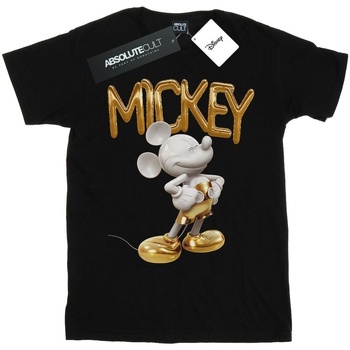 Abbigliamento Donna T-shirts a maniche lunghe Disney Mickey Mouse Gold Statue Nero