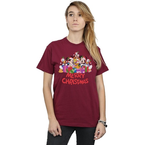 Abbigliamento Donna T-shirts a maniche lunghe Disney Mickey Mouse And Friends Christmas Multicolore