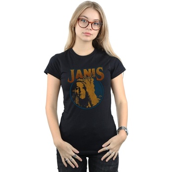 Abbigliamento Donna T-shirts a maniche lunghe Janis Joplin Distressed Circle Nero