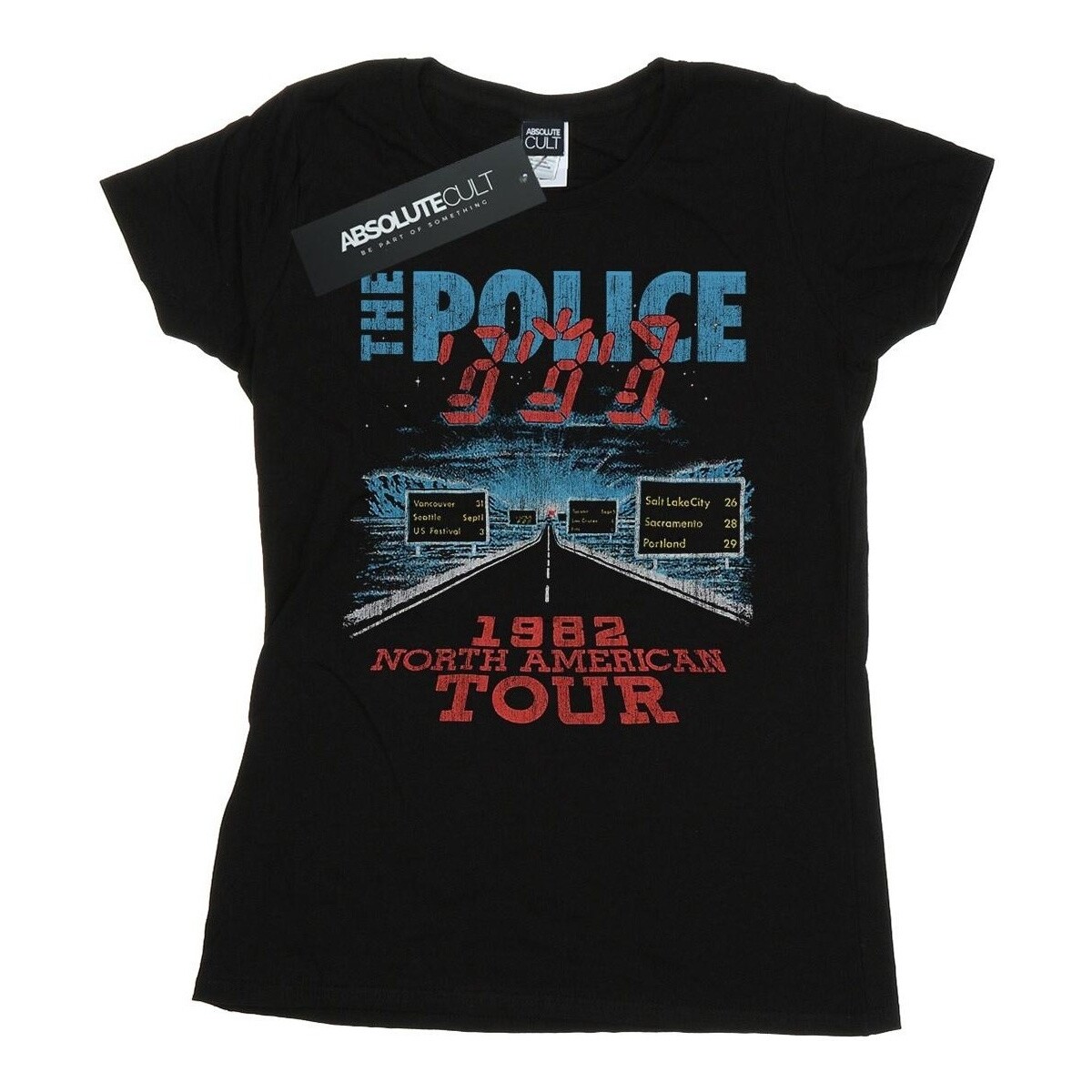 Abbigliamento Donna T-shirts a maniche lunghe The Police North American Tour V2 Nero