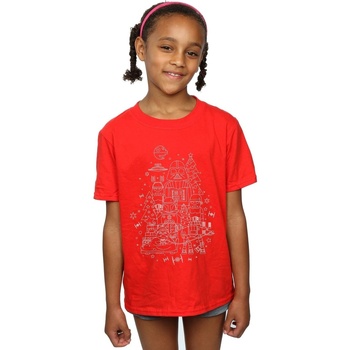 Abbigliamento Bambina T-shirts a maniche lunghe Disney Empire Christmas Rosso