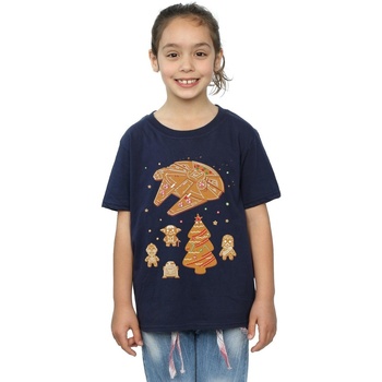 Abbigliamento Bambina T-shirts a maniche lunghe Disney Gingerbread Rebels Blu