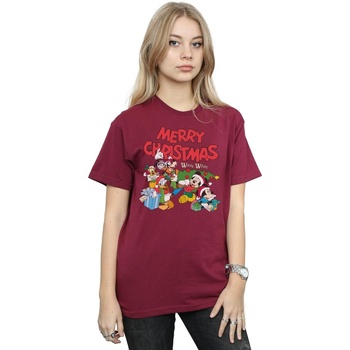 Abbigliamento Donna T-shirts a maniche lunghe Disney Mickey And Friends Winter Wishes Multicolore
