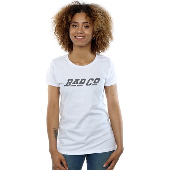 Abbigliamento Donna T-shirts a maniche lunghe Bad Company Straight Logo Bianco