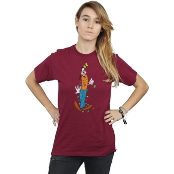 Abbigliamento Donna T-shirts a maniche lunghe Disney Goofy Christmas Lights Multicolore