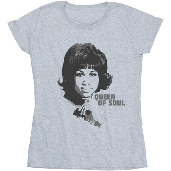 Abbigliamento Donna T-shirts a maniche lunghe Aretha Franklin Queen Of Soul Grigio