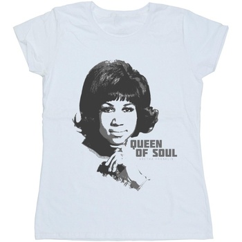Abbigliamento Donna T-shirts a maniche lunghe Aretha Franklin Queen Of Soul Bianco