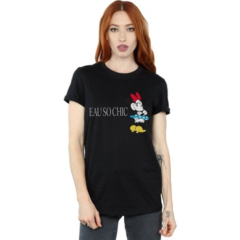 Abbigliamento Donna T-shirts a maniche lunghe Disney Minnie Mouse Eau So Chic Nero