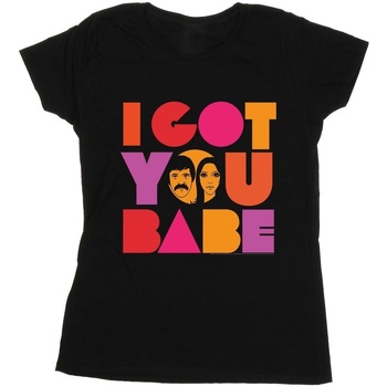 Abbigliamento Donna T-shirts a maniche lunghe Sonny & Cher I Got You Nero