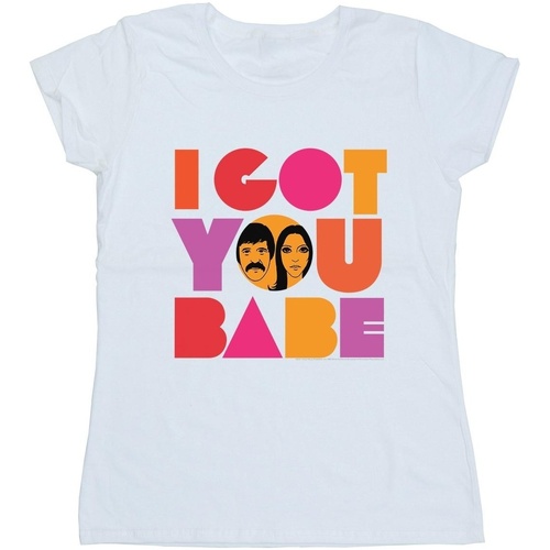 Abbigliamento Donna T-shirts a maniche lunghe Sonny & Cher I Got You Bianco