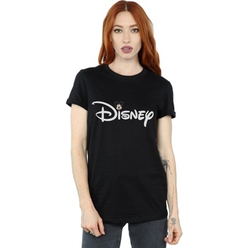 Abbigliamento Donna T-shirts a maniche lunghe Disney Mickey Mouse Logo Head Nero