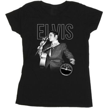 Abbigliamento Donna T-shirts a maniche lunghe Elvis Logo Portrait Nero