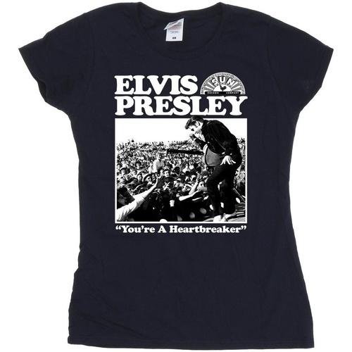 Abbigliamento Donna T-shirts a maniche lunghe Elvis A Heartbreaker Blu