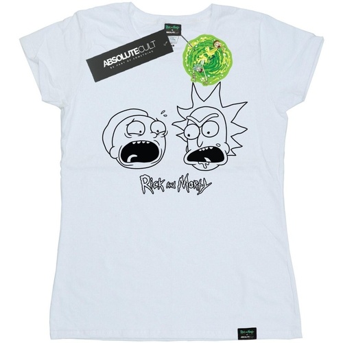 Abbigliamento Donna T-shirts a maniche lunghe Rick And Morty BI37971 Bianco