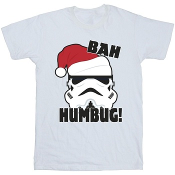 Abbigliamento Bambina T-shirts a maniche lunghe Disney Episode IV: A New Hope Helmet Humbug Bianco