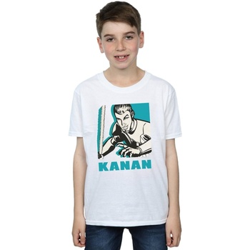 Abbigliamento Bambino T-shirt maniche corte Disney Rebels Kanan Bianco