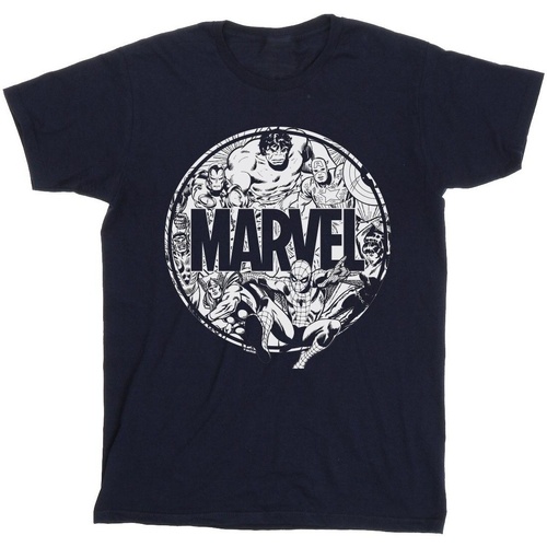 Abbigliamento Uomo T-shirts a maniche lunghe Marvel Logo Character Infill Blu